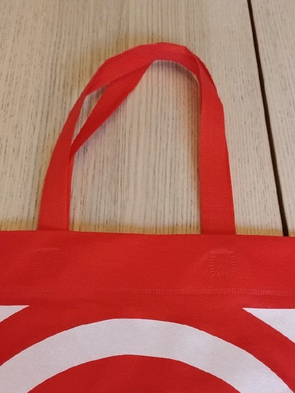 Set of 7 Target Red and White Bullseye Reusable Tote Bags